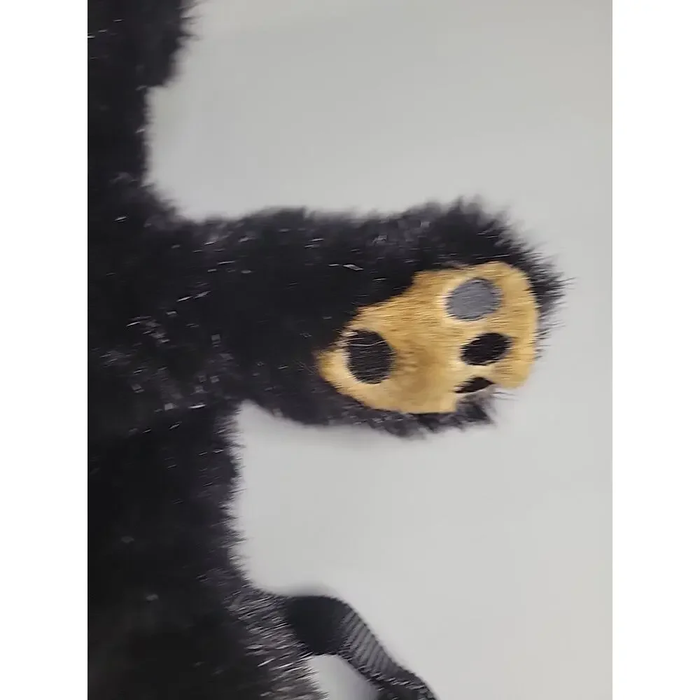 The Bearington Collection Rocky Teddy Bear Plush Stuffed Animal Backpack Black